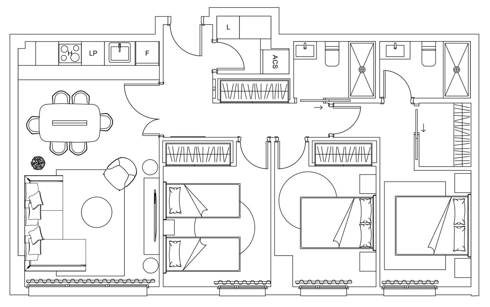 P&o 3bed Urban Sky Apartamento *
